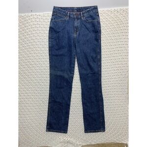 Wrangler Womens Jeans 6/8x34 Blue Denim High Rise Stretch Cotton Blend 18MWZSW